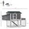 Show in main carousel: PawHut Outdoor Back Yard House Poultry Cage Wooden with Raised Garden Bed, Run Area, & Removable Tray Nesting Box Chicken Coop, Gray slide 2 of 8