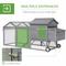Show in main carousel: PawHut Outdoor Back Yard Portable Cage House Wooden with Wheels & Nesting Box Chicken Coop, Gray slide 6 of 9