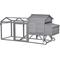 Show in main carousel: PawHut Outdoor Back Yard Portable Cage House Wooden with Wheels & Nesting Box Chicken Coop, Gray slide 4 of 9
