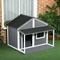 Show in main carousel: PawHut Outdoor Cabin-Style Dog House, Gray slide 8 of 9