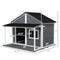 Show in main carousel: PawHut Outdoor Cabin-Style Dog House, Gray slide 3 of 9