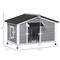 Show in main carousel: PawHut Outdoor Cabin-Style Wooden Dog House, Gray slide 4 of 10
