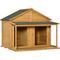 Show in main carousel: PawHut Outdoor Cabin-Style Wooden Dog House, Yellow slide 1 of 9
