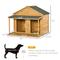 Show in main carousel: PawHut Outdoor Cabin-Style Wooden Dog House, Yellow slide 3 of 9