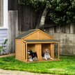 Show in main carousel: PawHut Outdoor Cabin-Style Wooden Dog House, Yellow slide 2 of 9