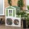 Show in main carousel: PawHut 43-in Elevated Wooden Chicken Coop, Nesting Box, Planting Box, Outdoor Run, Lockable Doors, Green slide 1 of 8