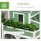 Show in main carousel: PawHut 43-in Elevated Wooden Chicken Coop, Nesting Box, Planting Box, Outdoor Run, Lockable Doors, Green slide 7 of 8