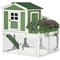 Show in main carousel: PawHut 43-in Elevated Wooden Chicken Coop, Nesting Box, Planting Box, Outdoor Run, Lockable Doors, Green slide 2 of 8
