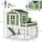 Show in main carousel: PawHut 43-in Elevated Wooden Chicken Coop, Nesting Box, Planting Box, Outdoor Run, Lockable Doors, Green slide 3 of 8