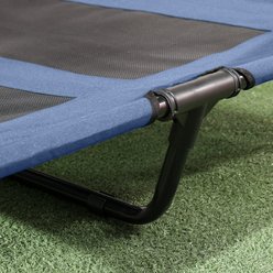 PawHut Outdoor Covered Elevated Dog Bed, Blue, 36-in slide 2 of 9