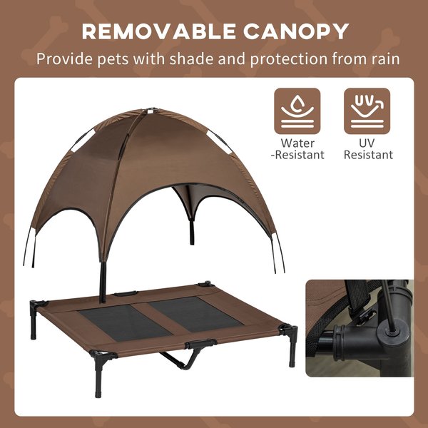 PawHut Outdoor Covered Elevated Dog Bed