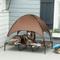 Show in main carousel: PawHut Outdoor Covered Elevated Dog Bed, Coffee, 48-in slide 2 of 10