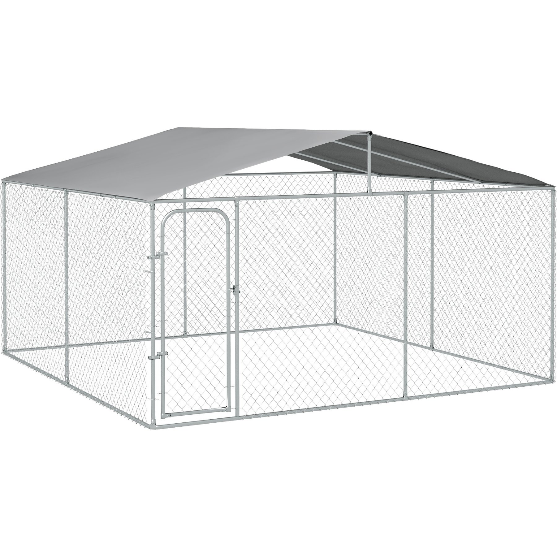 PawHut Outdoor Dog Kennel, 157.5 x 157.5 x 91.25-in