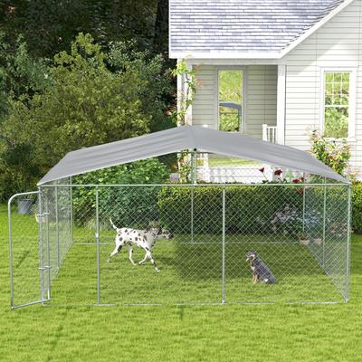 Show full view: PawHut Outdoor Dog Kennel, 181 x 181 x 91.25-in slide 8 of 9