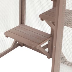 PawHut Outdoor Feral Cat House, Brown slide 2 of 9