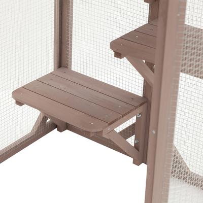 Show full view: PawHut Outdoor Feral Cat House, Brown slide 9 of 9