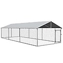 PawHut Outdoor Large Dog Kennel, 19.7 x 7.5 x 4.9-ft