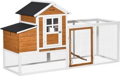 PawHut Outdoor Poultry Cage House Wooden with Non-Polluting & Weatherproof Materials Chicken Coop, 75.75 x 31 x 43.75-in slide 2 of 8