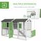 Show in main carousel: PawHut 77-in Elevated Wooden Chicken Coop, Nesting Box, Outdoor Run, Lockable Doors, Roosting Bar, Light Gray slide 6 of 10
