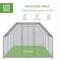 Show in main carousel: PawHut Outdoor & Yard Farm Use Waterproof & Anti-UV Cover, Flat Shaped Walk in Fence Cage Run House Metal Chicken Coop, Large: 9.2 x 18.7 x 6.4-ft slide 5 of 9