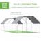 Show in main carousel: PawHut Outdoor & Yard Farm Use Waterproof & Anti-UV Cover, Flat Shaped Walk in Fence Cage Run House Metal Chicken Coop, Large: 9 x 24 x 6.5-ft slide 7 of 10