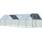 Show in main carousel: PawHut Outdoor & Yard Farm Use Waterproof & Anti-UV Cover, Flat Shaped Walk in Fence Cage Run House Metal Chicken Coop, Large: 9 x 24 x 6.5-ft slide 4 of 10