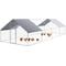 Show in main carousel: PawHut Outdoor & Yard Farm Use Waterproof & Anti-UV Cover, Spire Shaped Walk in Fence Cage Run House Metal Chicken Coop, Large: 9.8 x 26.2 x 6.4-ft slide 2 of 9