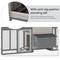 Show in main carousel: PawHut Pen Backyard Rabbit Hutch Poultry Cage Wooden with Double Run & Nesting Box Chicken Coop, Large: 100.75 x 39 x 43-in slide 7 of 9