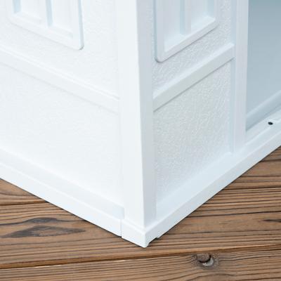 Show full view: PawHut Plastic Dog House with Door, Blue slide 10 of 10