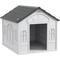Show in main carousel: PawHut Plastic Dog House with Door, Gray slide 1 of 9