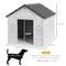 Show in main carousel: PawHut Plastic Dog House with Door, Gray slide 3 of 9