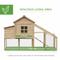 Show in main carousel: PawHut Poultry Cage House Wooden with Connecting Ramp, Removable Tray, Ventilated Window & Nesting Box Chicken Coop, Natural Wood slide 5 of 9