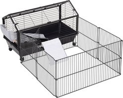 PawHut Rolling Metal Small Pet Cage, 35-in slide 2 of 9