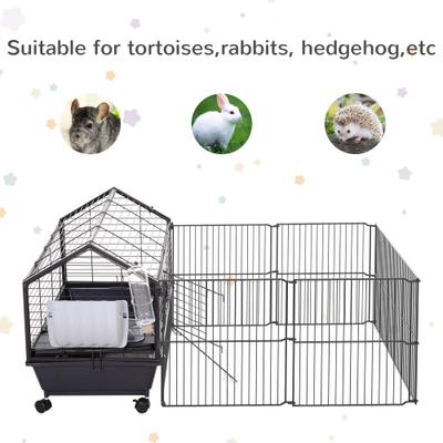 Show full view: PawHut Rolling Metal Small Pet Cage, 35-in slide 7 of 9