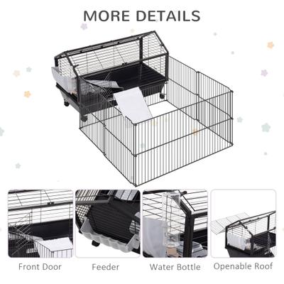 Show full view: PawHut Rolling Metal Small Pet Cage, 35-in slide 9 of 9