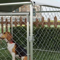 PawHut Small & Medium Dog Outdoor Kennel, 6.6 x 6.6 x 4.9-ft slide 2 of 9