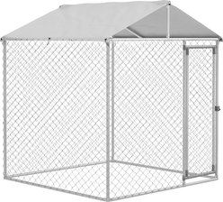 PawHut Small & Medium Dog Outdoor Kennel, 6.6 x 6.6 x 7.8-ft