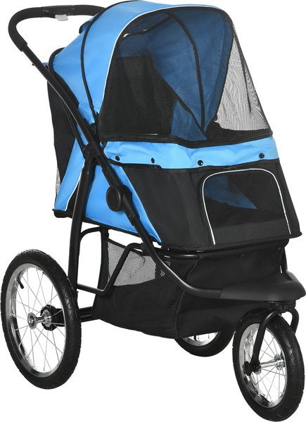 Show full view: PawHut Small & Medium Dog Stroller, Blue slide 1 of 10