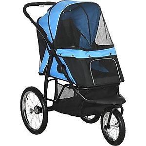 PawHut Small & Medium Dog Stroller, Blue