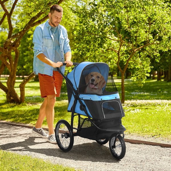 Show full view: PawHut Small & Medium Dog Stroller, Blue slide 2 of 10