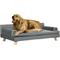 Show in main carousel: PawHut Soft Foam Elevated Dog Sofa Bed, 39.25-in, Grey slide 1 of 10