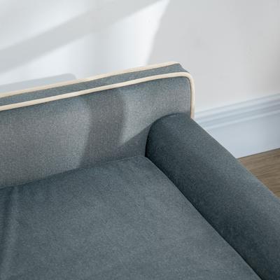 Show full view: PawHut Soft Foam Elevated Dog Sofa Bed, 39.25-in, Grey slide 9 of 10