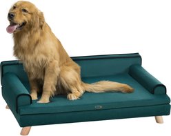 PawHut Soft Foam Elevated Dog Sofa Bed, 39.25-in, Teal
