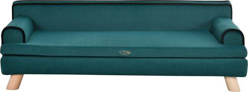 Show full view: PawHut Soft Foam Elevated Dog Sofa Bed, 39.25-in, Teal slide 8 of 9