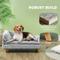 Show in main carousel: PawHut Soft Pillow Elevated Dog Couch Bed with Removable Cover, Light Gray, 31.5-in slide 7 of 10