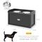 Show in main carousel: PawHut Stainless Steel Elevated Dog Bowls with Storage Drawer, Black slide 4 of 11