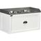 Show in main carousel: PawHut Stainless Steel Elevated Dog Bowls with Storage Drawer, White slide 1 of 10