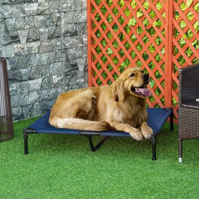 Show full view: PawHut Summer Cooling Mesh Elevated Dog Bed with Removable Cover, 36-in, Blue slide 2 of 9