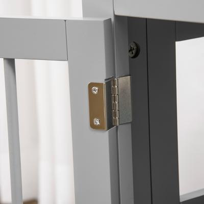 Show full view: PawHut Triple Door Furniture Style Dog Crate, 31 inch, Pewter Gray slide 9 of 9