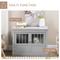 Show in main carousel: PawHut Triple Door Furniture Style Dog Crate, 31 inch, Pewter Gray slide 4 of 9